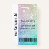  holografisch glitter Girly Glamoureus Badge (Achterkant)