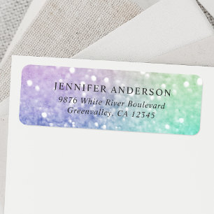 holografisch glitter Girly Glamoureus Etiket