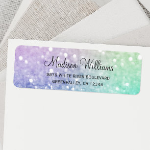 holografisch glitter Girly Glamoureus Etiket