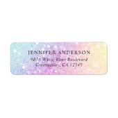 holografisch glitter Girly Glamoureus Etiket (Voorkant)