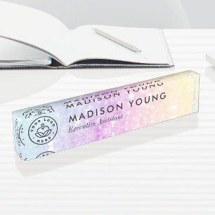  holografisch glitter Girly Glamoureus Naambordje