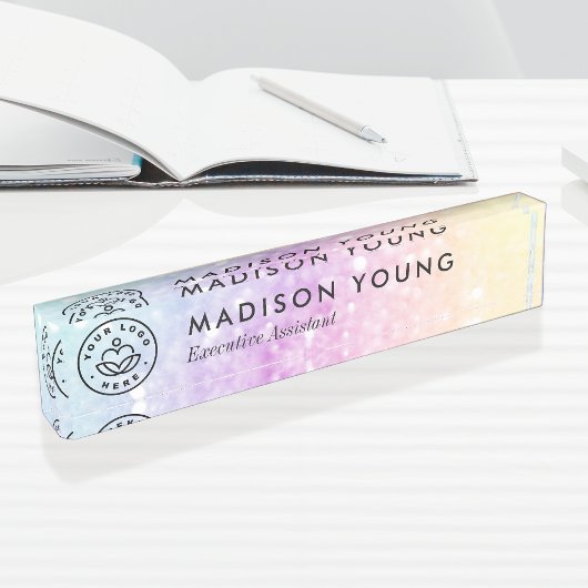 holografisch glitter Girly Glamoureus Naambordje