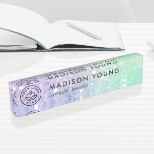  holografisch glitter Girly Glamoureus Naambordje