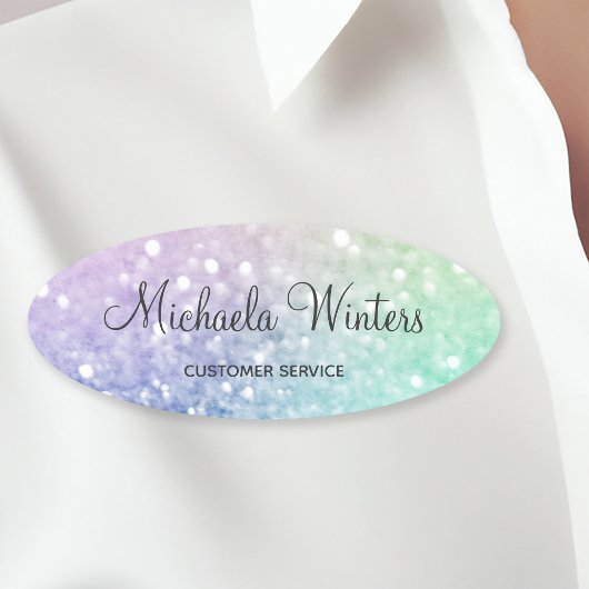  holografisch glitter Girly Glamoureus Naamplaatje