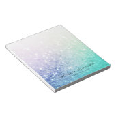  holografisch glitter Girly Glamoureus Notitieblok (Schuin)