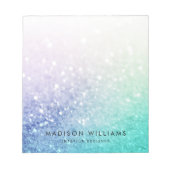  holografisch glitter Girly Glamoureus Notitieblok (Voorkant)