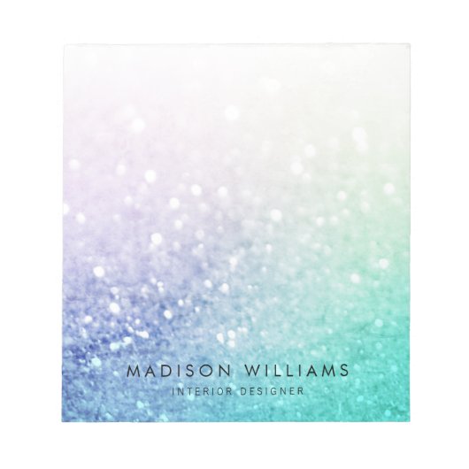  holografisch glitter Girly Glamoureus Notitieblok (Voorkant)