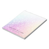 holografisch glitter Girly Glamoureus Notitieblok (Linkerzijde)