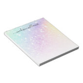  holografisch glitter Girly Glamoureus Notitieblok (Schuin)