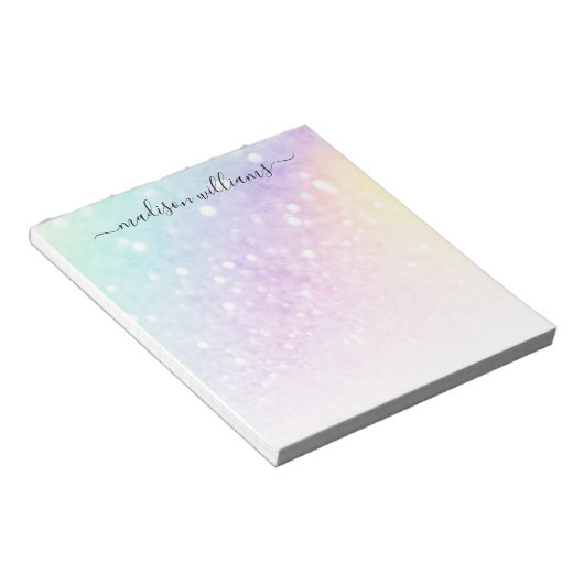 holografisch glitter Girly Glamoureus Notitieblok (Schuin)