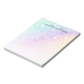  holografisch glitter Girly Glamoureus Notitieblok (Linkerzijde)