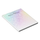  holografisch glitter Girly Glamoureus Notitieblok (Schuin)