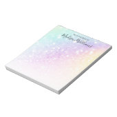  holografisch glitter Girly Glamoureus Notitieblok (Linkerzijde)