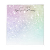 holografisch glitter Girly Glamoureus Notitieblok (Voorkant)