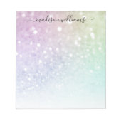 holografisch glitter Girly Glamoureus Notitieblok (Voorkant)