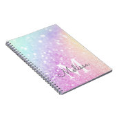  holografisch glitter Girly Glamoureus Notitieboek (Rechterzijde)
