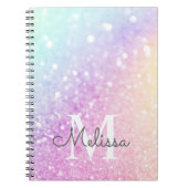  holografisch glitter Girly Glamoureus Notitieboek (Voorkant)