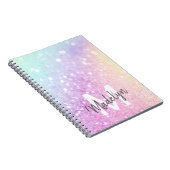  holografisch glitter Girly Glamoureus Notitieboek (Rechterzijde)