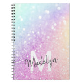  holografisch glitter Girly Glamoureus Notitieboek (Voorkant)