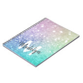  holografisch glitter Girly Glamoureus Notitieboek (Linkerzijde)