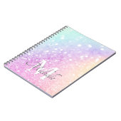  holografisch glitter Girly Glamoureus Notitieboek (Linkerzijde)
