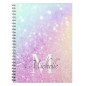  holografisch glitter Girly Glamoureus Notitieboek (Voorkant)