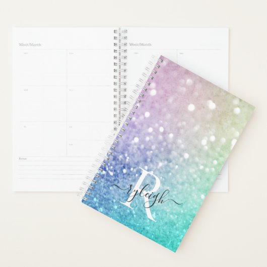holografisch glitter Girly Glamoureus Planner (Display)