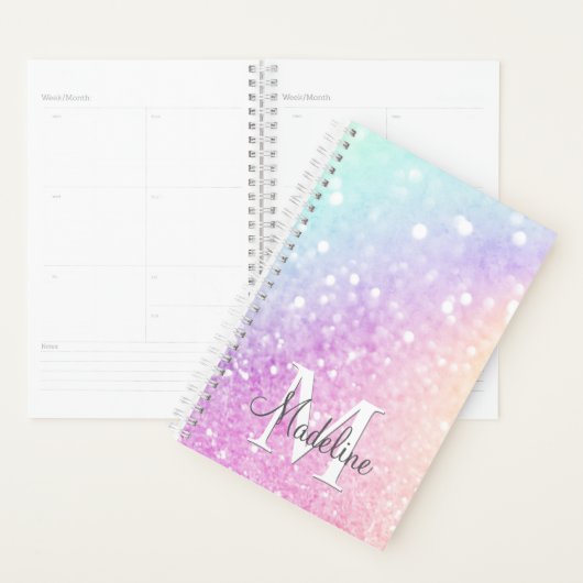  holografisch glitter Girly Glamoureus Planner (Display)