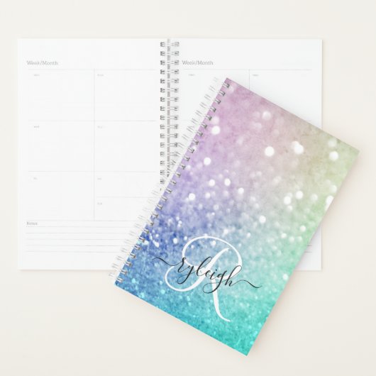 holografisch glitter Girly Glamoureus Planner (Display)