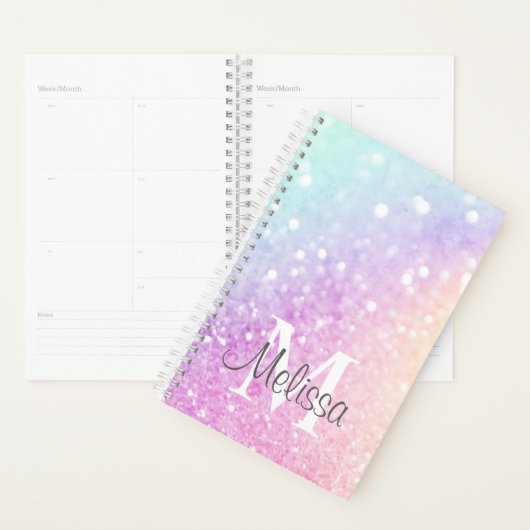  holografisch glitter Girly Glamoureus Planner (Display)
