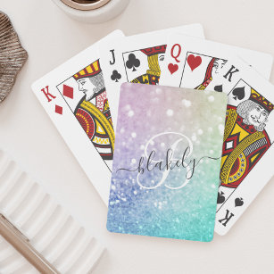  holografisch glitter Girly Glamoureus Pokerkaarten