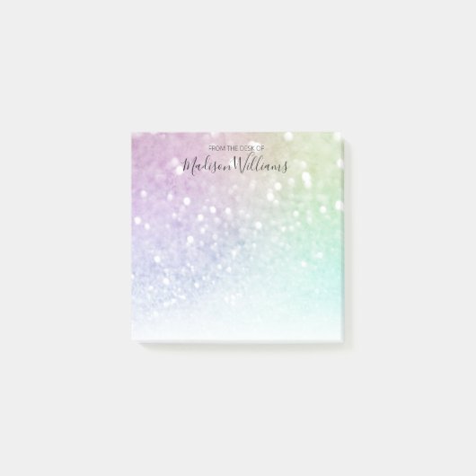 holografisch glitter Girly Glamoureus Post-it® Notes (Voorkant)