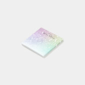 holografisch glitter Girly Glamoureus Post-it® Notes (Schuin)
