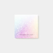 holografisch glitter Girly Glamoureus Post-it® Notes (Voorkant)