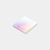 holografisch glitter Girly Glamoureus Post-it® Notes (Schuin)