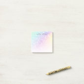  holografisch glitter Girly Glamoureus Post-it® Notes (Op bureau)