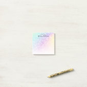  holografisch glitter Girly Glamoureus Post-it® Notes (Op bureau)