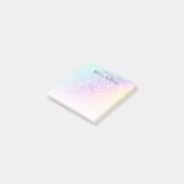  holografisch glitter Girly Glamoureus Post-it® Notes (Schuin)