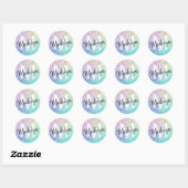 holografisch glitter Girly Glamoureus Ronde Sticker (Vel)
