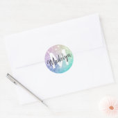 holografisch glitter Girly Glamoureus Ronde Sticker (Envelop)