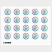 holografisch glitter Girly Glamoureus Ronde Sticker (Vel)