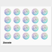  holografisch glitter Girly Glamoureus Ronde Sticker (Vel)