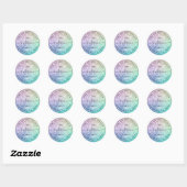  holografisch glitter Girly Glamoureus Ronde Sticker (Vel)