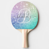  holografisch glitter Girly Glamoureus Tafeltennisbatje (Voorkant)