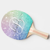  holografisch glitter Girly Glamoureus Tafeltennisbatje (Zijkant)