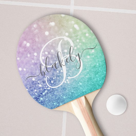  holografisch glitter Girly Glamoureus Tafeltennisbatje