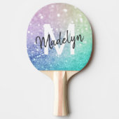 holografisch glitter Girly Glamoureus Tafeltennisbatje (Voorkant)