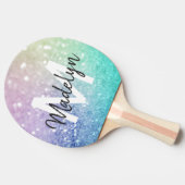 holografisch glitter Girly Glamoureus Tafeltennisbatje (Zijkant)