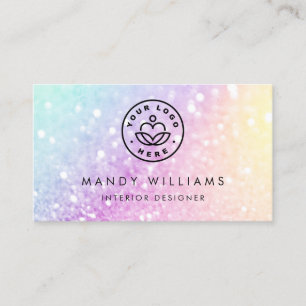  holografisch glitter Girly Glamoureus Visitekaartje