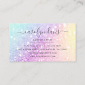  holografisch glitter Girly Glamoureus Visitekaartje (Achterkant)